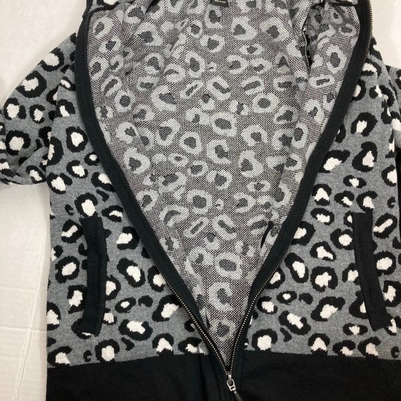 Rachel Zoe Full Zip Leopard Sweater Jacket Sz XS - Picture 4 of 9